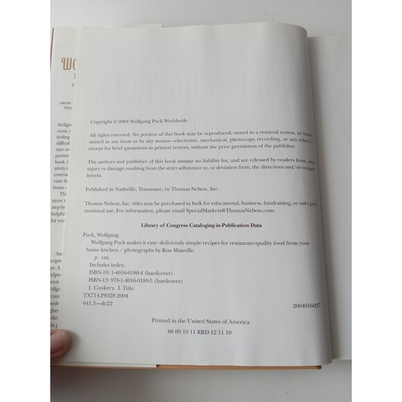 Wolfgang Puck Makes It Easy (2004 Hardcover, Rutledge Hill Press) - Picture 4 of 16